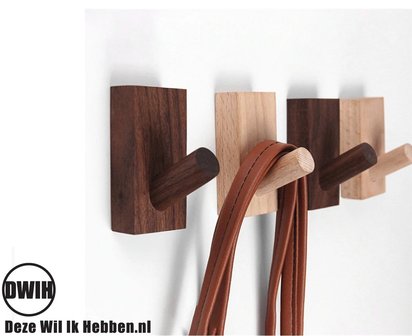 2 stuks -Nordic Design- kapstok haken - Beuken- model &quot;BLIX&quot;- Modern Design