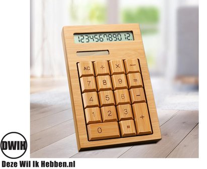 Houten Rekenmachine / Calculator op Zonne-Energie