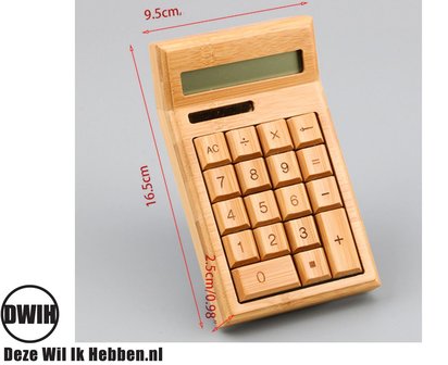 Houten Rekenmachine / Calculator op Zonne-Energie