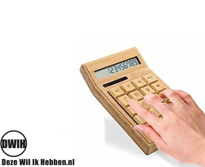 Houten Rekenmachine / Calculator op Zonne-Energie