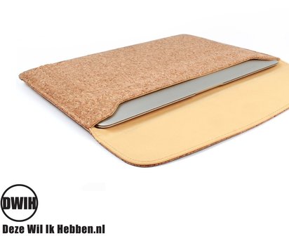 Laptop Sleeve van kurk Rolha 13&quot; voor bv de Apple MacBook Pro Retina 13