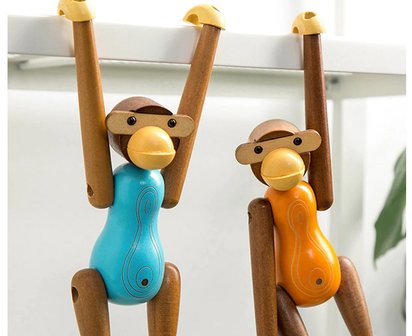 Nordic Design: houten Aap / Monkey - Kay Bojesen stijl
