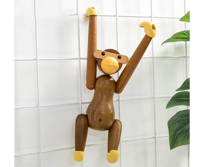 Nordic Design: houten Aap / Monkey - Bruin - Kay Bojesen stijl