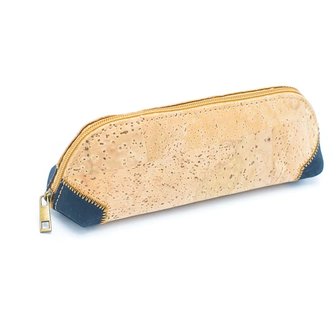 Kurken Etui Naturel - Blauw