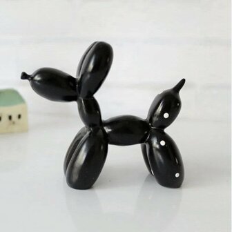 Standbeeld Ballon Hond - Jeff Koons kleine replica - Decoratie - 9 cm - Zwart