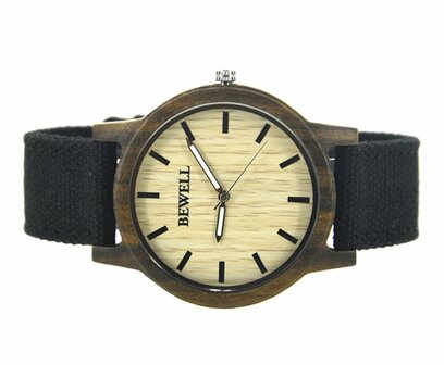 Houten horloge: Carme Black Sandal