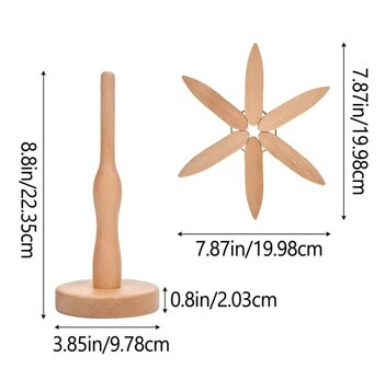 DWIH - Houten Pannenonderzetter - set van 4 Beuken- Boomvormig