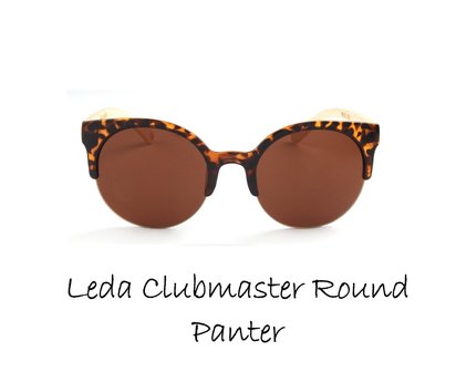 Leda Clubmaster Round Panter