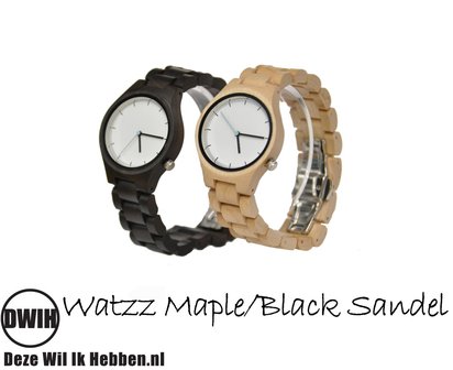 Houten horloge: WATZZ Maple (WATZZ 09)