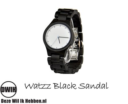 Houten horloge: WATZZ Black Sandelwood (WATZZ 09)