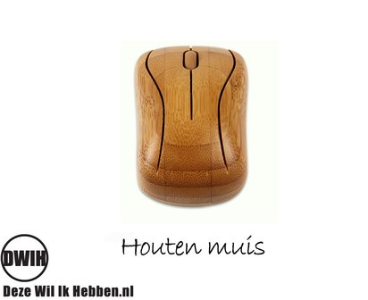 Draadloze houten muis