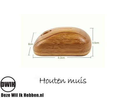 Draadloze houten muis