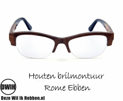 DWIH - Houten brilmontuur - Rome - Ebben