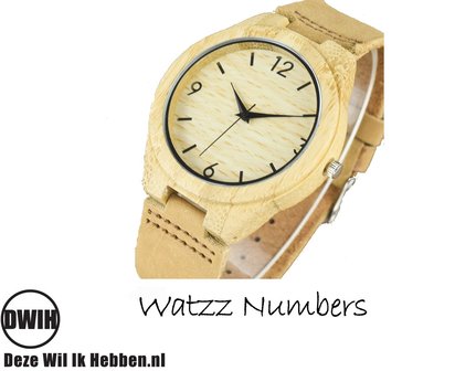 Houten Watzz horloge