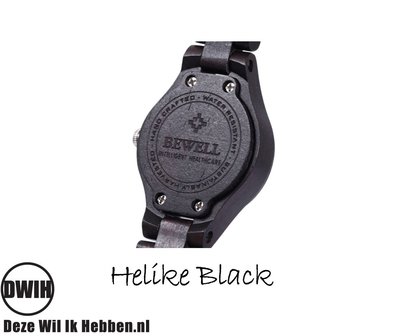 Houten horloge: Helike Black