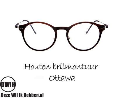 DWIH - Houten brilmontuur - Ottawa - Ebben&nbsp;