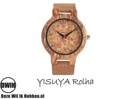 Houten horloge: YISUYA Rolha