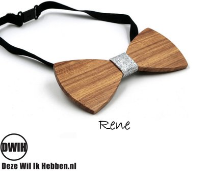 Houten strik: Rene