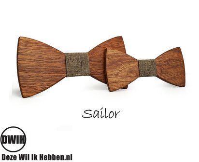 Houten strik Vader &amp; Zoon: Sailor