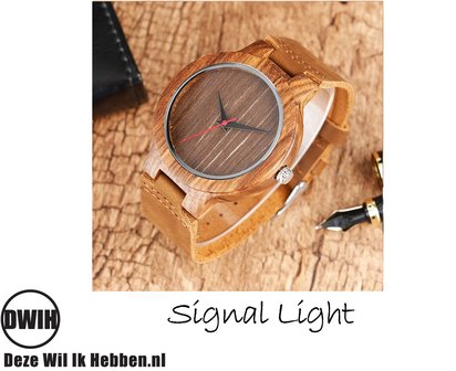 Houten horloge: Signal Light