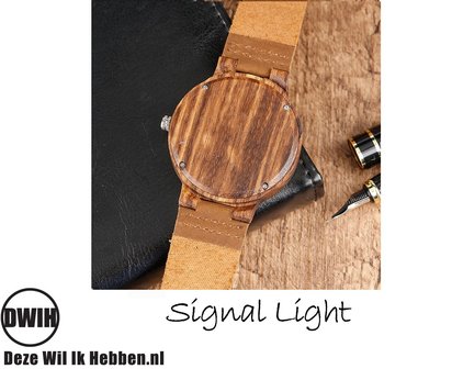 Houten horloge: Signal Light