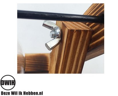 Nordic style houten/glazen vaas