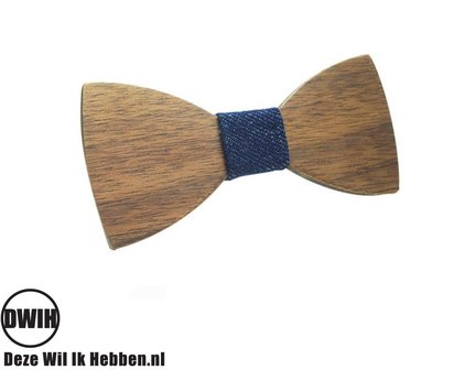Houten-strik:-Boy-Walnoot-Kindermaat-