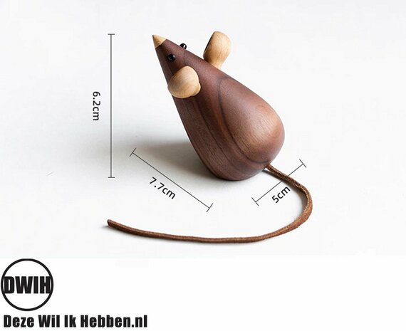 Nordic Design: houten muis - Walnoot