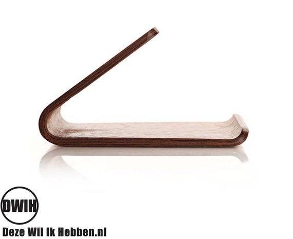 Luxe houten Telefoonstand houder Walnoot