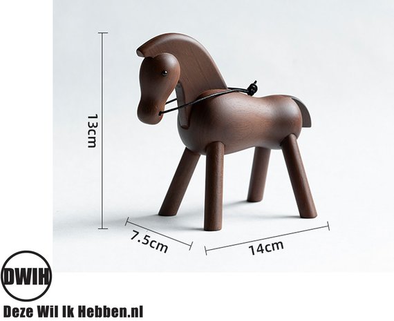 Nordic Design: Houten paard - Walnoot