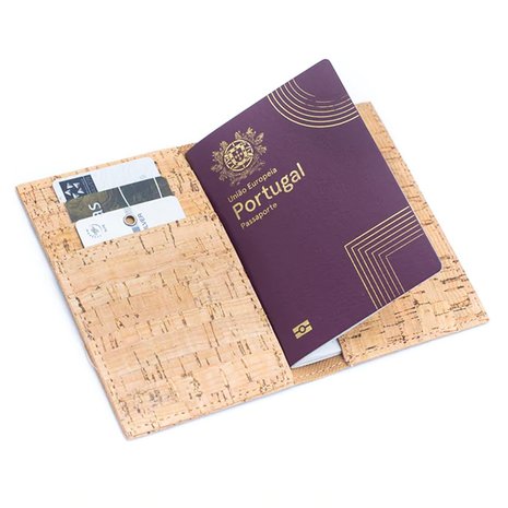Paspoorthouder - Paspoort hoesje - kaarthouder - kurk - Portugees design