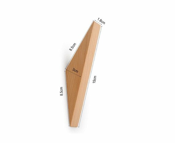 Nordic Design- 2 kapstok wand haken - Walnoot - Modern Design