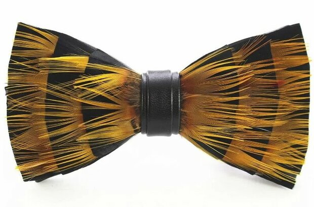 DWIH - Vlinderdas - Vlinderstrik van echte veren - Model 07