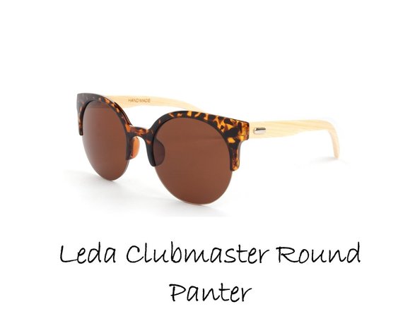 Leda Clubmaster Round Panter