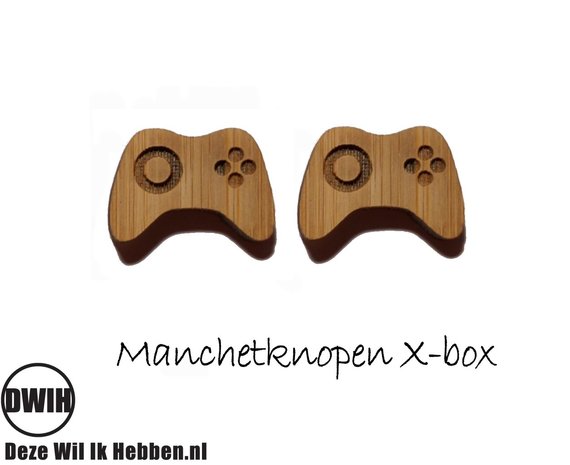 LaserWood manchetknopen X-box