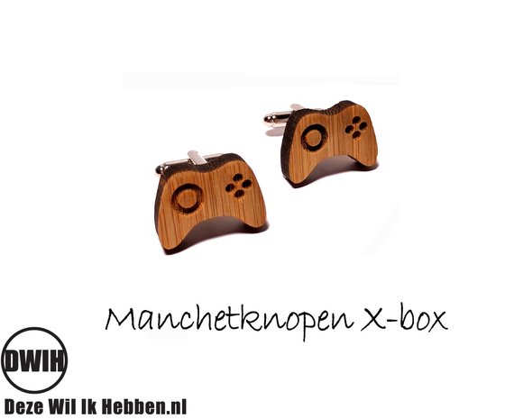 LaserWood manchetknopen X-box