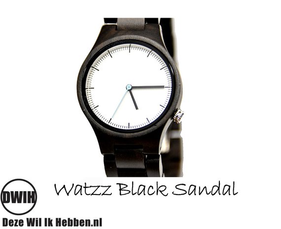 Houten horloge: WATZZ Black Sandelwood (WATZZ 09)