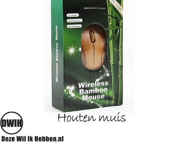 Draadloze houten muis