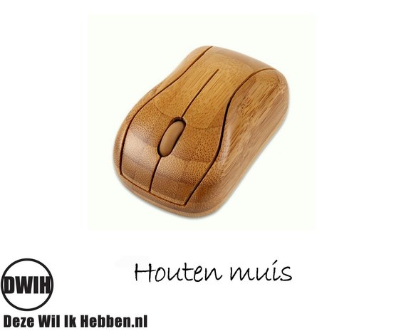 Draadloze houten muis