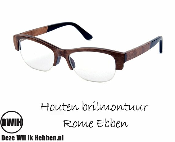 DWIH - Houten brilmontuur - Rome - Ebben