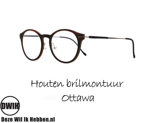 DWIH - Houten brilmontuur - Ottawa - Ebben 