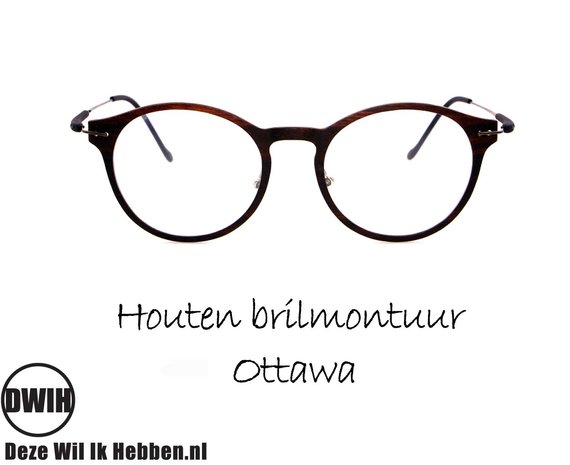 DWIH - Houten brilmontuur - Ottawa - Ebben 