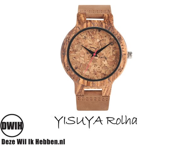 Houten horloge: YISUYA Rolha