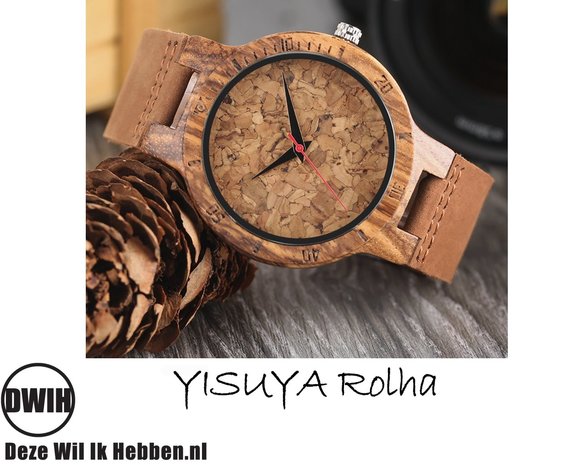 Houten horloge: YISUYA Rolha