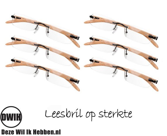 Houten leesbril