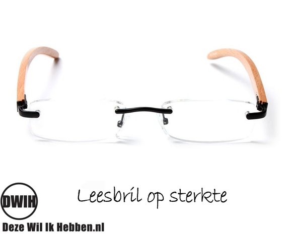 Houten leesbril