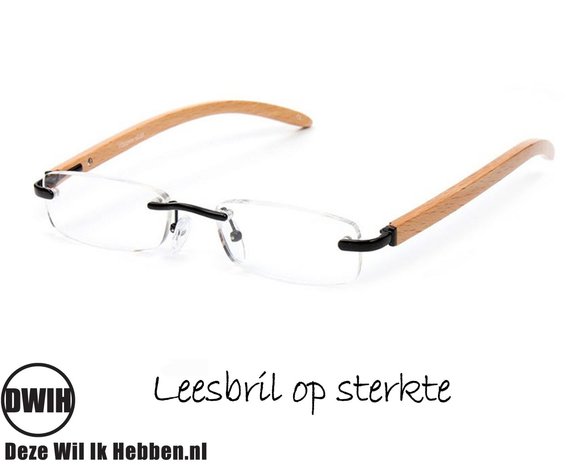 Houten leesbril