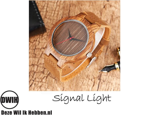 Houten horloge: Signal Light