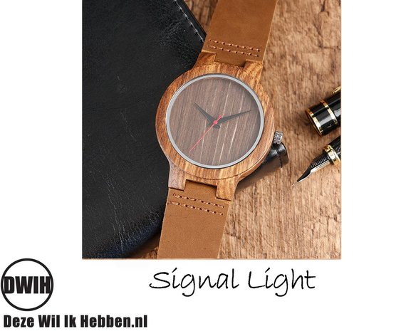 Houten horloge: Signal Light