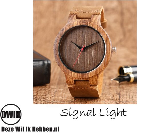 Houten horloge: Signal Light